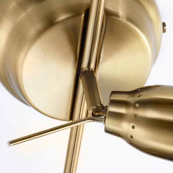 Gold-colored ceiling light with adjustable arms, offering precise directional lighting, high-quality metallic finish.