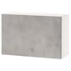Minimalist BESTÅ storage unit in gray with concrete effect.