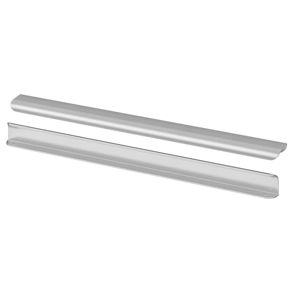 BILLSBRO silver handles, sleek & modern design, aluminium with powder coating, long rectangle shape.