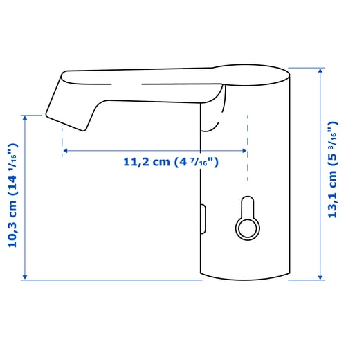 Illustration with measurements for the product: BROGRUND.