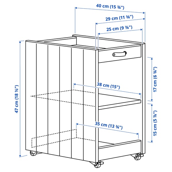 BRYTNING Storage unit, white, 29x40x47 cm