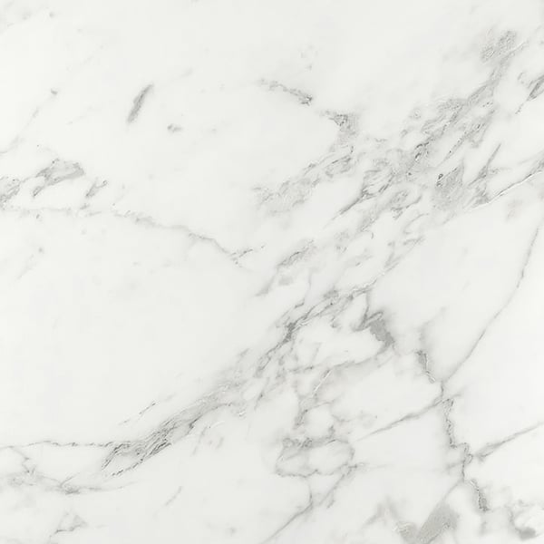 White worktop with grey veining.