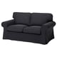 EKTORP 2-seat sofa, dark grey, thick cushions, rolled arms, removable cover.