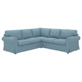 EKTORP Cover for corner sofa, 4-seat, Naggen grey-blue