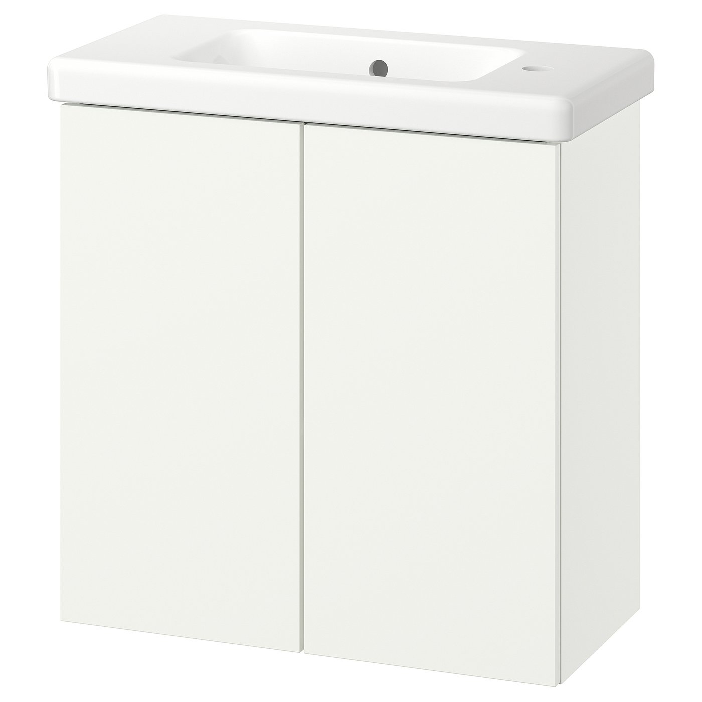 ENHET / TVÄLLEN Wash-stnd w doors/wash-basin, white, 64x33x65 cm