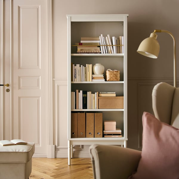 FÄRJKARL Bookcase, off-white, 77x39x188 cm