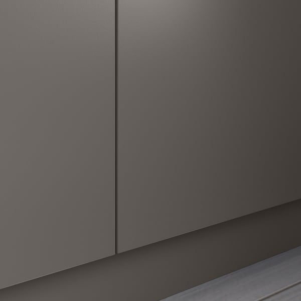 Dark grey FORSAND door, sleek, modern design with clean lines, smooth finish.