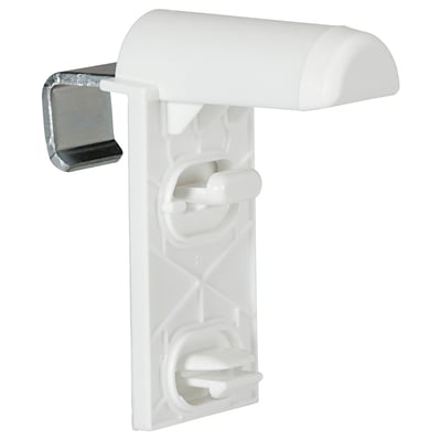 FRIDANS drill-free window bracket, white, plastic and metal, rectangular shape.