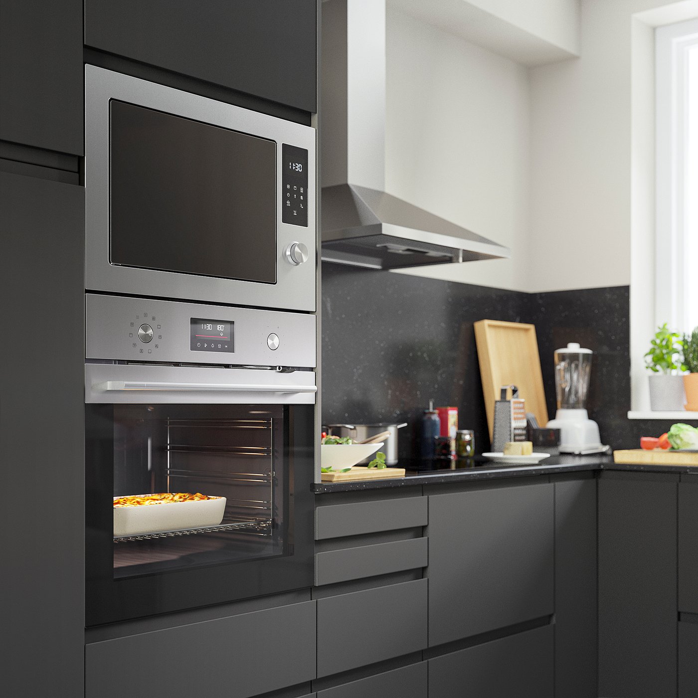 FRILLESBO True fan oven, pyrolytic added steam function/stainless steel colour IKEA 500