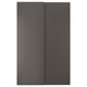 A dark grey HASVIK sliding door with a modern, minimalist design.