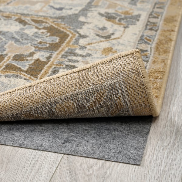 JÄRNVÄG Rug, low pile, ornament pattern beige/dark beige, 200x300 cm
