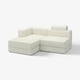 JÄTTEBO modular sofa in white, featuring a chaise longue, plush cushions, and clean lines.