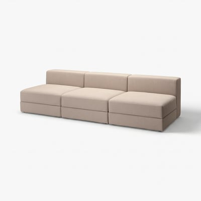 JÄTTEBO modular sofa, beige, soft cords, rectangular blocks, comfy, with storage.