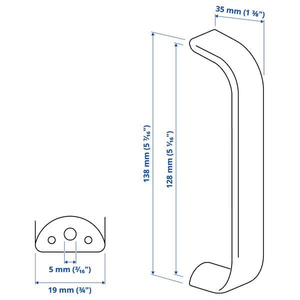 Illustration with measurements for the product: KALERUM.