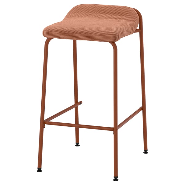 KESNACKEN Bar stool, counter height orange/Kelinge rust, 66 cm