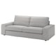 KIVIK sofa, light grey, clean design, padding, low armrests, comfy.
