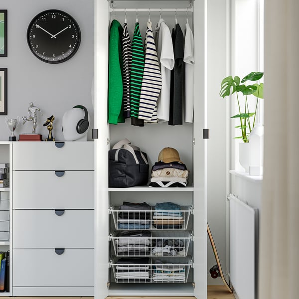 LASTARE Storage combination, white, 180x42x201 cm