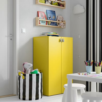 LASTARE Storage combination, yellow, 60x42x101 cm
