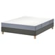 LYNGÖR Divan bed, Vesteröy medium firm/light blue dark grey, 160x200 cm