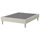 LYNGÖR Spring mattress base, incl leg/Knisa light beige, 140x200 cm