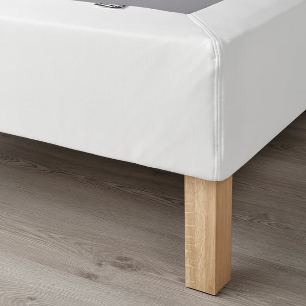 LYNGÖR Spring mattress base, incl leg/white, 90x200 cm