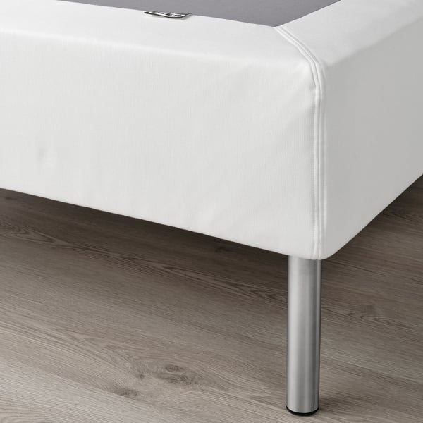 LYNGÖR Spring mattress base, incl leg/white, 90x200 cm