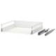 MAXIMERA white drawer unit with metal runners, sleek design.