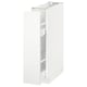 White METOD kitchen cabinet with open storage, modern minimalist design.