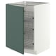 METOD Base cabinet with wire baskets, white/Aspudden dark grey-green, 60x60 cm
