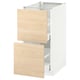 Modern kitchen cabinet with light ash drawers, minimalist design, and metal runners.