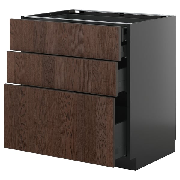 Brown drawers, grey cabinet