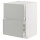 METOD kitchen unit, light grey, modern rectangular design with two drawers, sleek and minimalist.