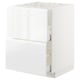 White high gloss kitchen cabinet with smooth drawer.