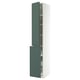 METOD / MAXIMERA Hc w p-o func 3drw/1dr/2shlv, white/Aspudden dark grey-green, 40x60x240 cm