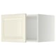 A white METOD kitchen cabinet with a panelled design and bevelled edges.