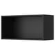 Black METOD wall cabinet with adjustable shelves for kitchen storage.