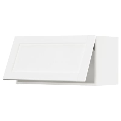 METOD white kitchen cabinet. Sleek, rectangular design. Made of particleboard and melamine.