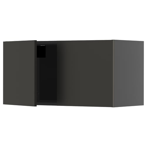A black kitchen wall cabinet from the METOD system, sleek and modern.