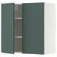 METOD Wall cabinet with shelves/2 doors, white/Aspudden dark grey-green, 80x80 cm