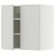 METOD Wall cabinet with shelves/2 doors, white/Aspudden light grey, 60x60 cm