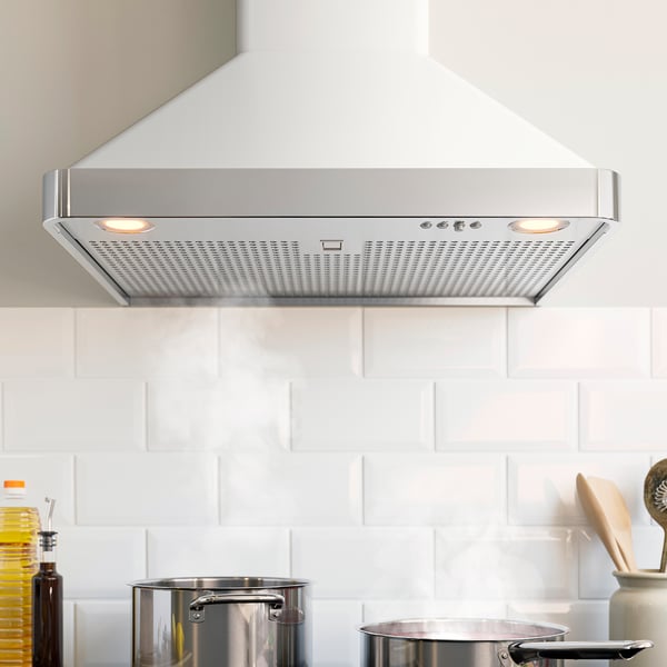 NILSBYN Wall mounted extractor hood, IKEA 300 white, 60 cm