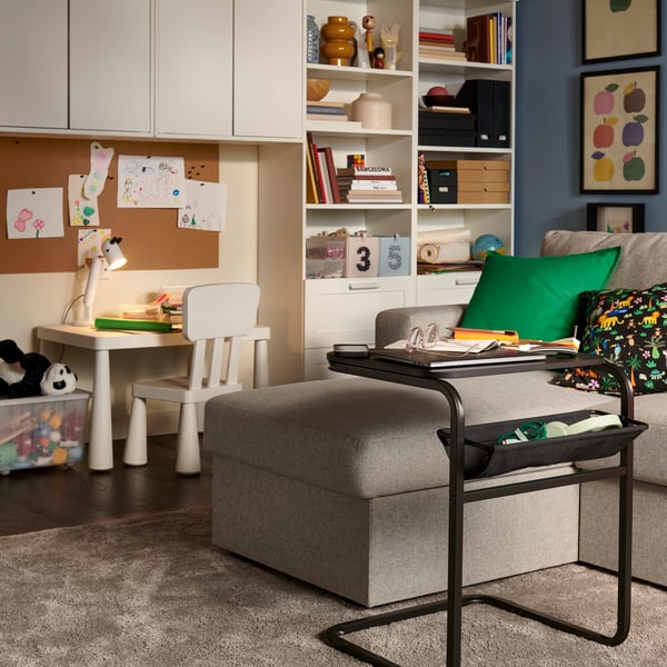 OLSERÖD Side table, anthracite/dark grey, 53x50 cm
