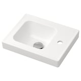 ORRSJÖN white ceramic sink, seamless design, built-in style, durable, smooth finish.