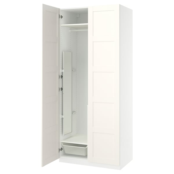 PAX / BERGSBO Wardrobe combination, white/white, 100x60x236 cm