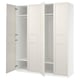 PAX / FLISBERGET Wardrobe, white/off-white, 200x60x236 cm