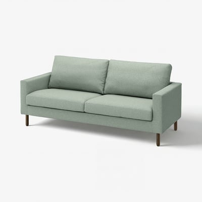 SALTSJÖBADEN sofa, light grey, soft fabric, rectangular shape, mid-century style.