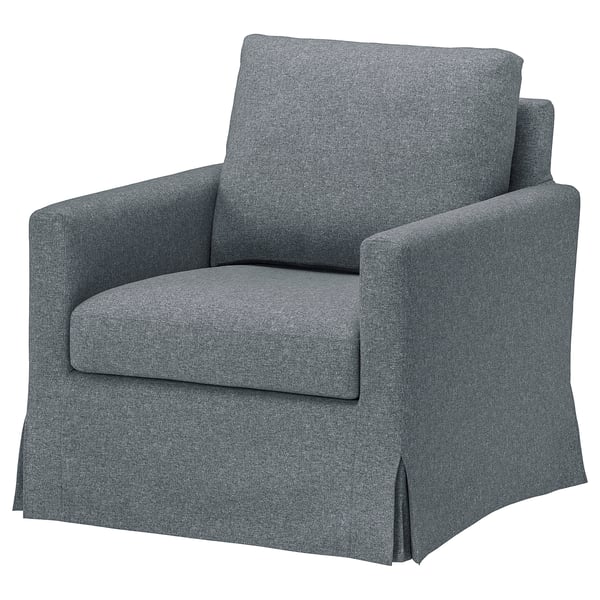 SALTSJÖBADEN Rocking and swivel armchair, Gunnared medium grey