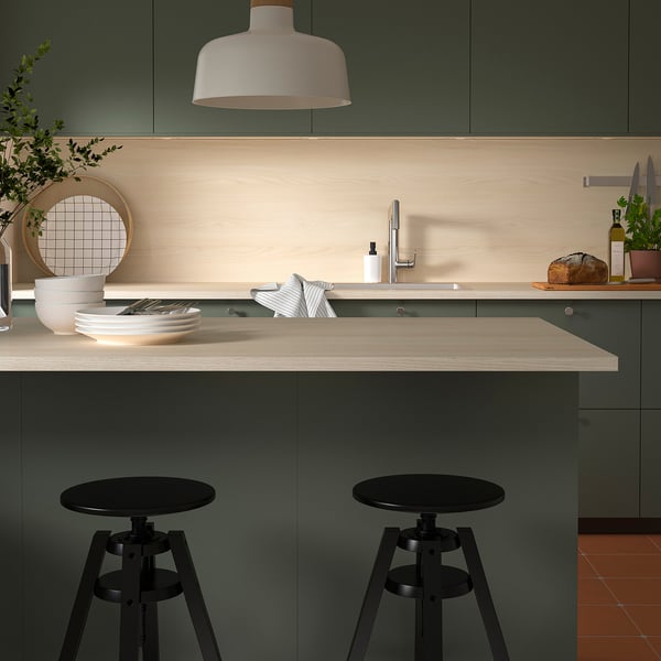 SIBBARP Custom made wall panel, light ash effect/laminate, 1 m²x1.3 cm