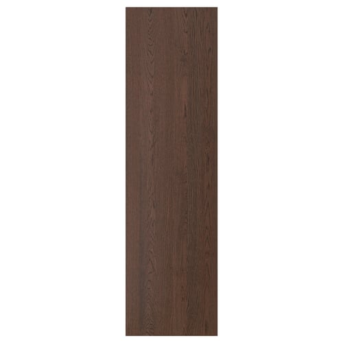 Dark brown wood panel, rectangular, sleek design. Made from oak veneer with modern, minimalist finish.