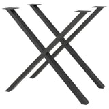 SKÅLSTA Table leg, X-shaped black-grey